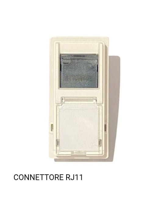 Compatibile Bticino Living Now Connettore Presa telefonica RJ11 colore bianco - puntoluceled