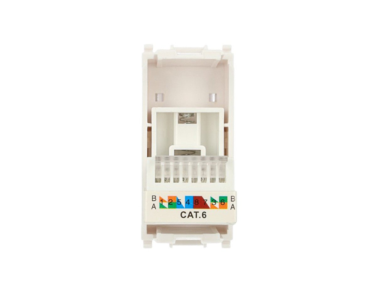 Connettore cavo Lan presa dati UTP RJ45 cat 6 compatibile con Vimar Arke - puntoluceled