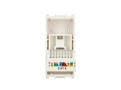Connettore cavo lan UTP RJ45 cat 6 compatibile Vimar Arke presa dati bianco - puntoluceled