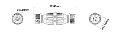 Connettore Giunto Impermeabile IP68 a tenuta stagna 3 poli 3 vie - puntoluceled