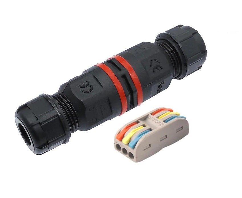 Connettore Giunto Impermeabile IP68 a tenuta stagna 3 poli 3 vie - puntoluceled