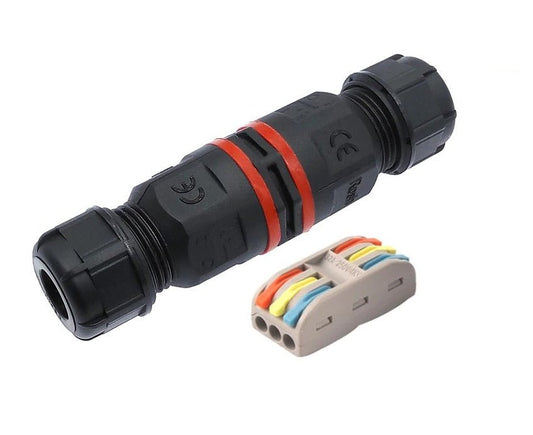 Connettore Giunto Impermeabile IP68 a tenuta stagna 3 poli 3 vie - puntoluceled