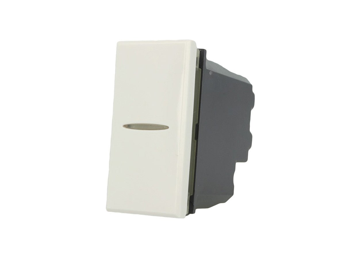 Deviatore Assiale 1P Unipolare da incasso Bianco Silver Nero compatibile Bticino Axolute - puntoluceled