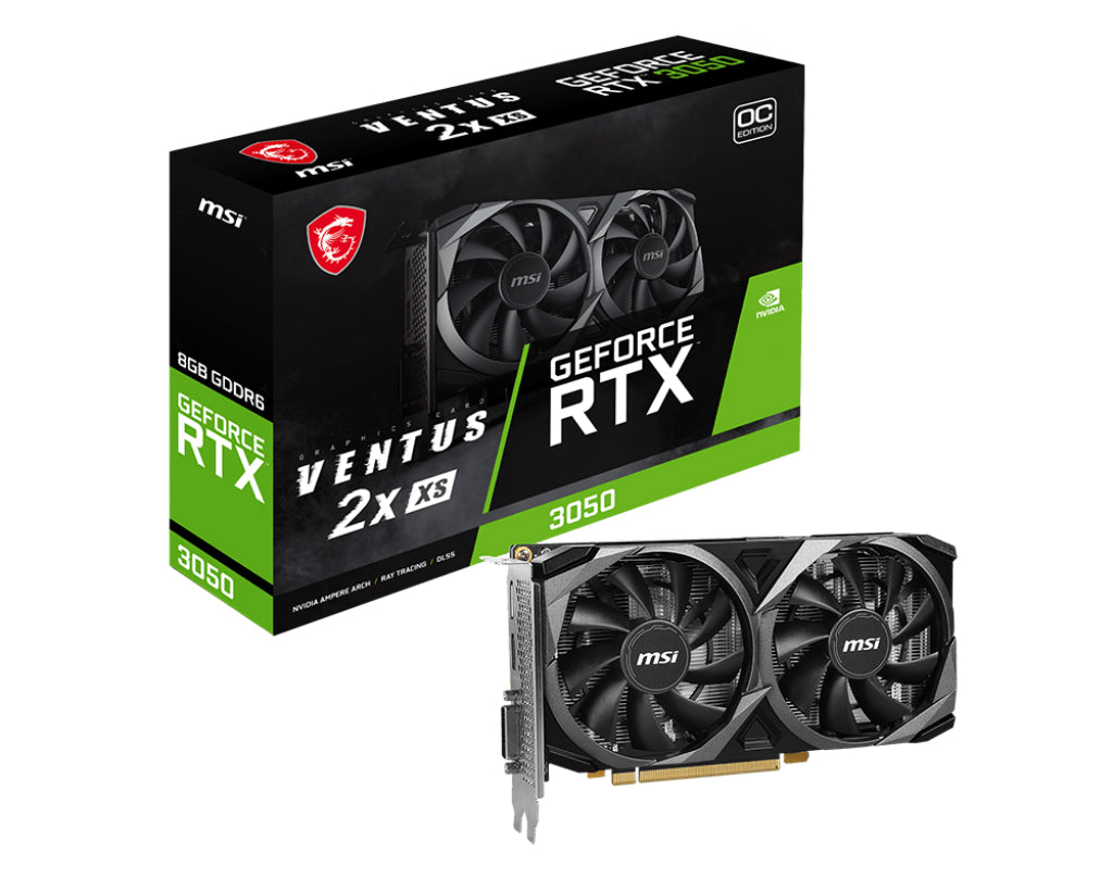 MSI VENTUS GEFORCE RTX 3050 2X XS 8G OC scheda video NVIDIA 8 GB GDDR6