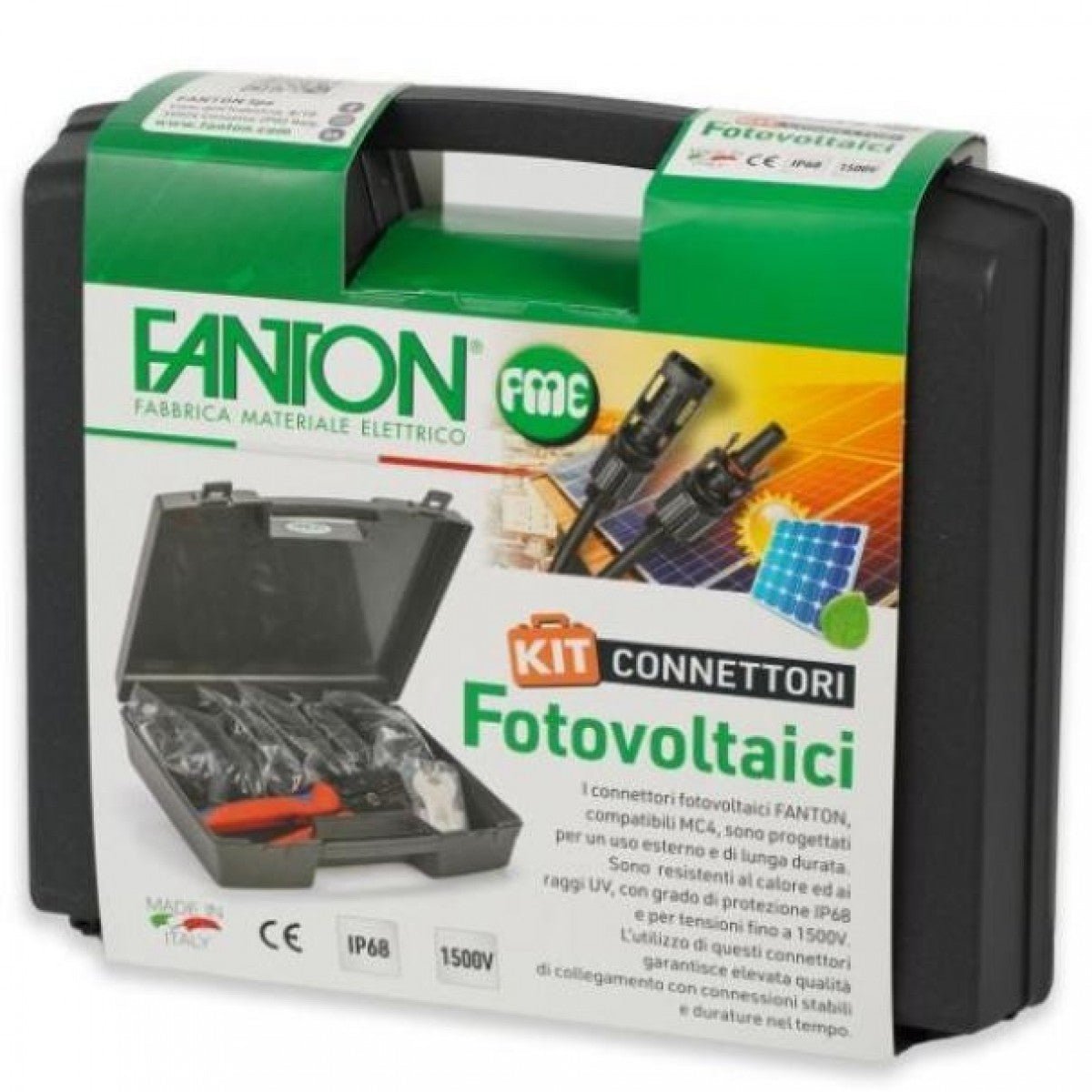FANTON A9999 Kit fotovoltaico connettori + pinza crimpatrice + coppia chiavi accessori montaggi impianto pannelli solari - puntoluceled