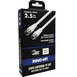 Inno - Hit Cavo Antenna E84623 Sat Coassiale 2.5m Bianco - puntoluceled