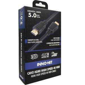 Inno - Hit Cavo HDMI High - Speed 4K HDR 60hz 5m Nero - puntoluceled