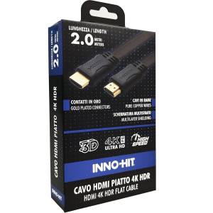 Inno - Hit Cavo HDMI Piatto 4K HDR 2m Nero - puntoluceled