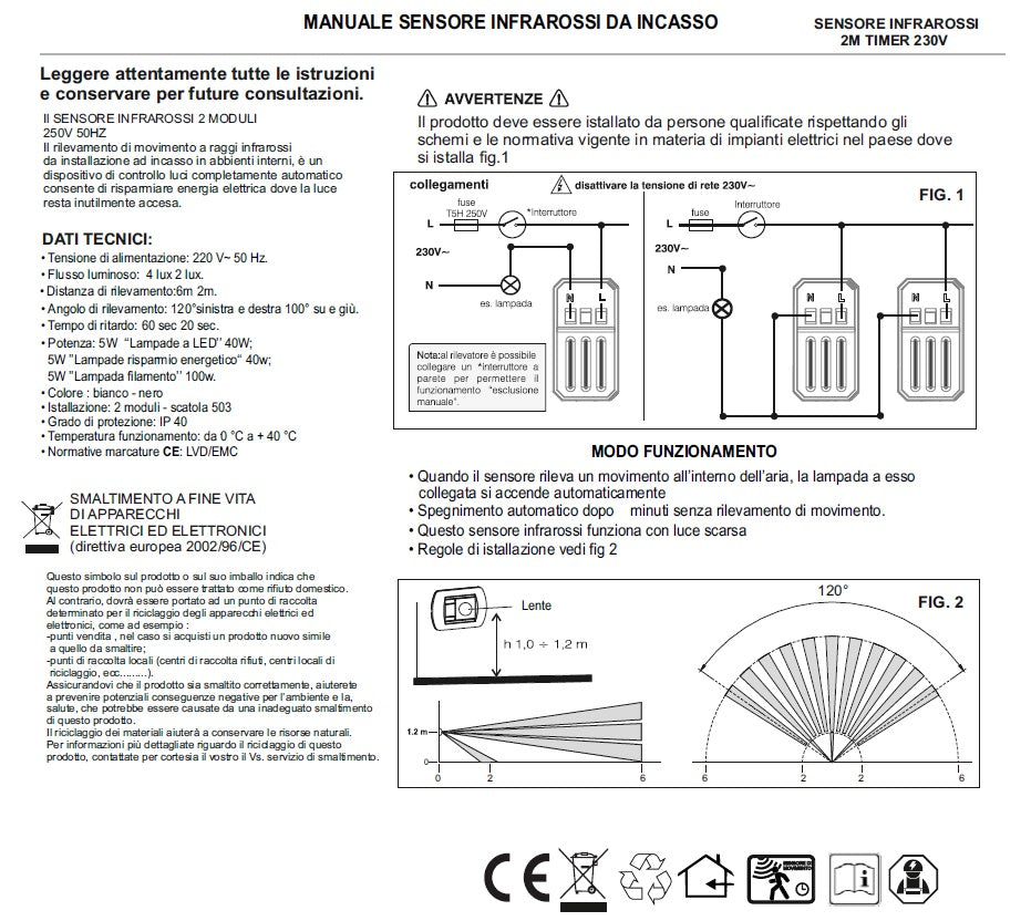 Sensore di rilevamento infrarossi Pir compatibile con Bticino Axolute