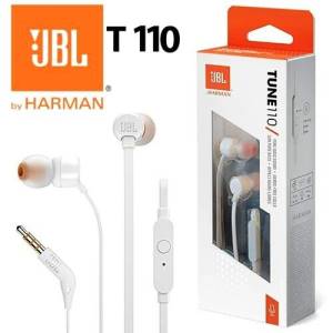 JBL Auricolari Wired Filo Tune 110 T110 Jack 3.5mm White - puntoluceled