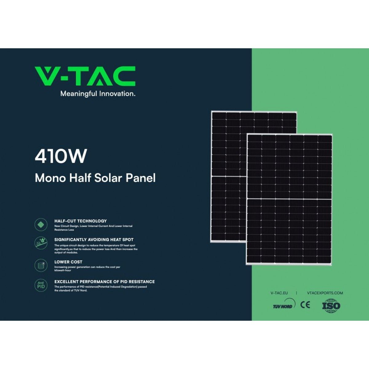 Kit fotovoltaico 6KW (6.15 KW) set 15 pz Pannello solare fotovoltaico monocristallino 410W modulo lega di alluminio e vetro temperato Waterproof IP68 - sku 11552 - puntoluceled