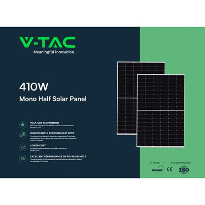 Kit fotovoltaico 6KW (6.15 KW) set 15 pz Pannello solare fotovoltaico monocristallino 410W modulo lega di alluminio e vetro temperato Waterproof IP68 - sku 11552 - puntoluceled