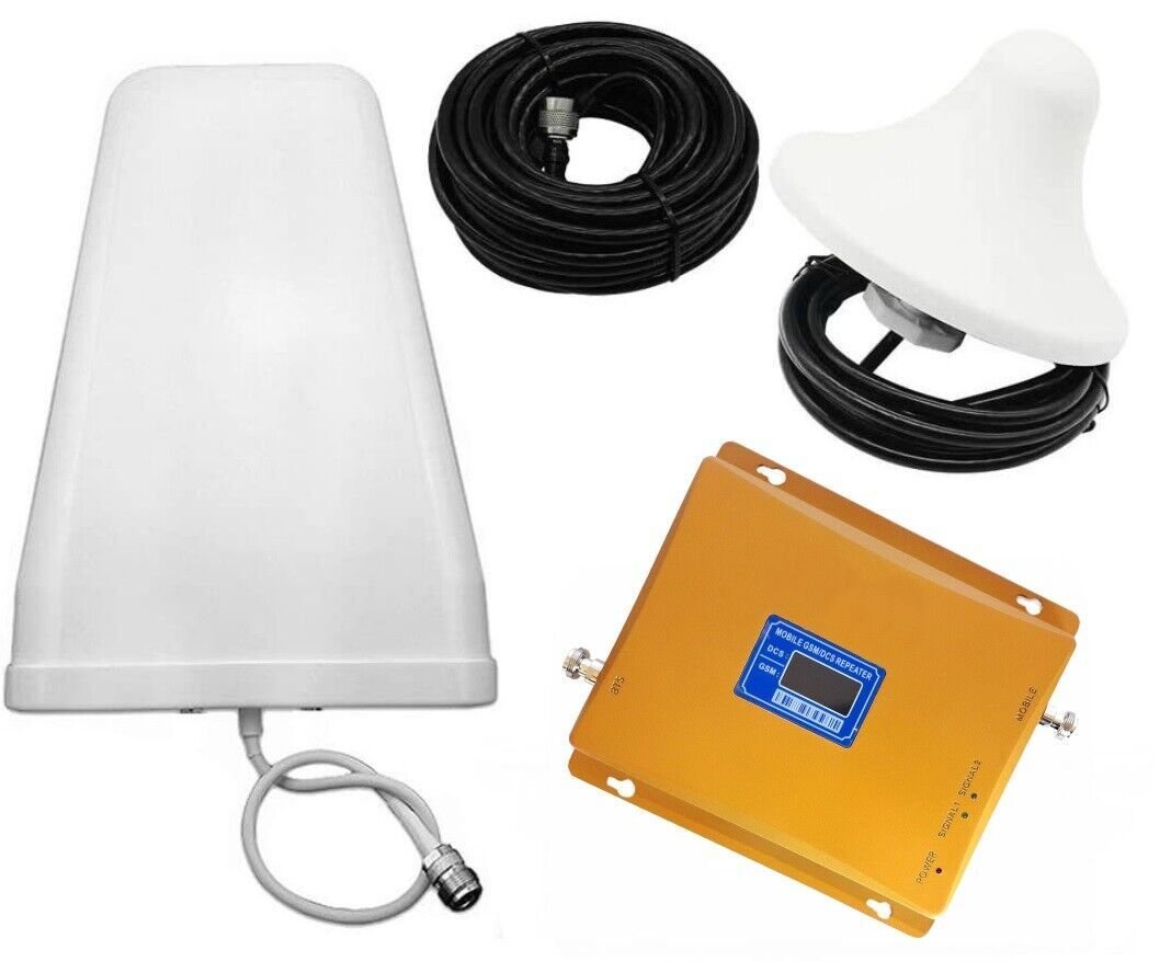 Ripetitore Amplificatore Segnale 2G/3G/4G LTE | 900-1800 MHz (bande 8 E 3) | Display LCD E Copertura Ampia | Certificato CE E Garanzia 1 Anno