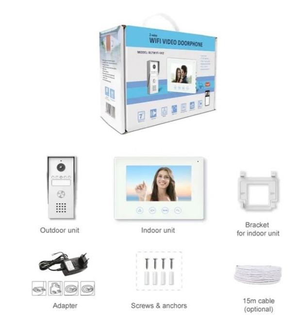 Kit Videocitofono Wireless Monofamiliare Smart Monitor 7'' APP Tuya Smart - puntoluceled