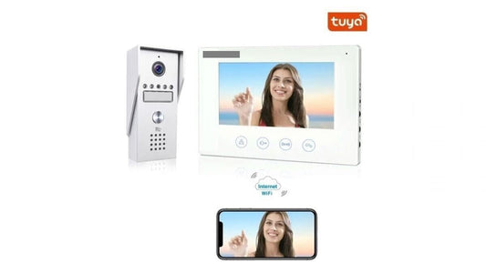 Kit Videocitofono Wireless Monofamiliare Smart Monitor 7'' APP Tuya Smart - puntoluceled