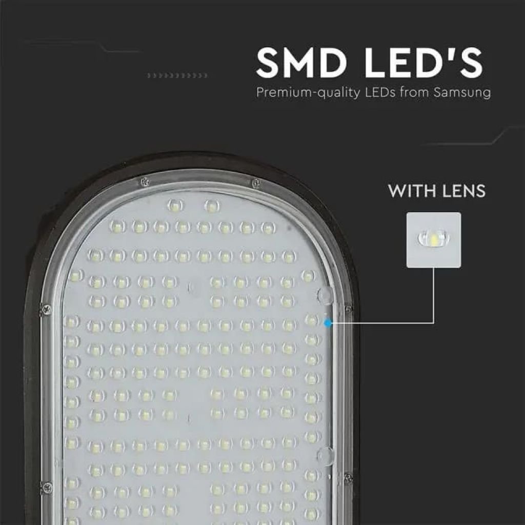 LAMPADA ARMATURA STRADALE LED 100W LAMPIONE SMD CHIP SAMSUNG IP65 DRIVER MEANWELL - SKU 21536 - puntoluceled