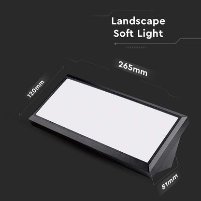 Lampada LED applique Muro Angolare incasso 12W Colore Nero IP65 Wall Lights - puntoluceled