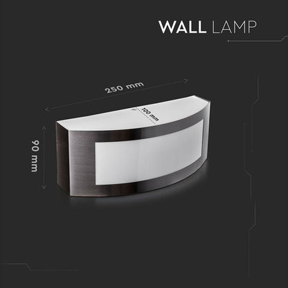 Lampada LED da Muro Arrotondata con Portalampada E27 Colore Grigio IP44 Wall Light - puntoluceled