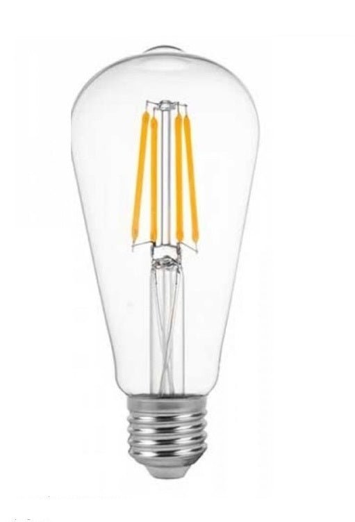 Lampadina Led E27 8W Bulb T64-TC a filamento Luce Bianco Caldo 2700K - puntoluceled