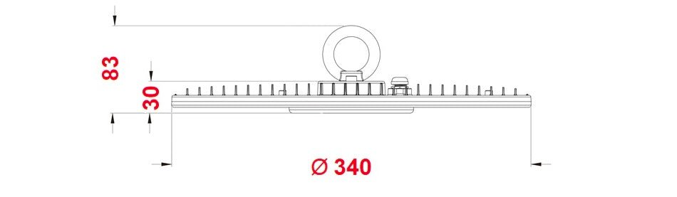 Lampione Campana Led Industriale a sospensione da esterno ed interno 50W - 100W - 150W - 200W Luce Fredda - puntoluceled