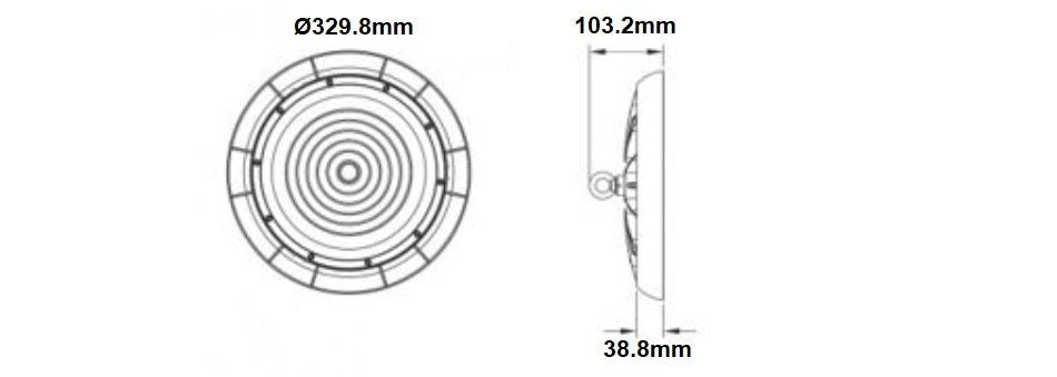 Lampione Campana Led Industriale a sospensione da esterno ed interno 50W - 100W - 150W - 200W Luce Fredda - puntoluceled