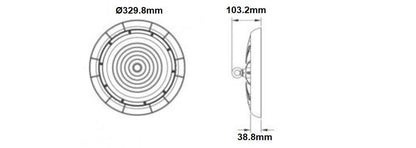 Lampione Campana Led Industriale a sospensione da esterno ed interno 50W - 100W - 150W - 200W Luce Fredda - puntoluceled