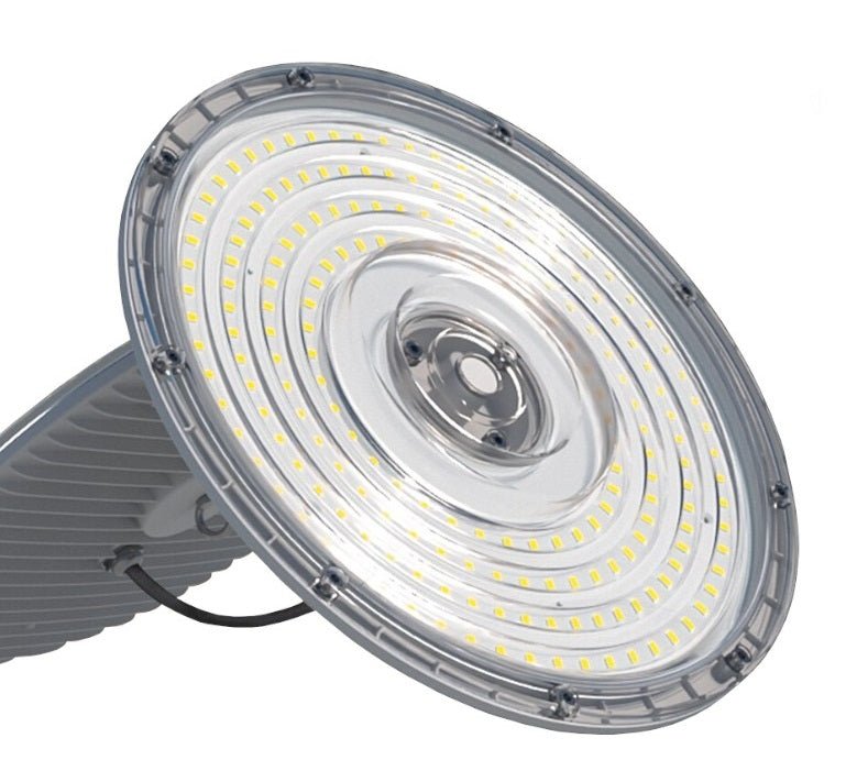 Lampione Campana Led Industriale a sospensione da esterno ed interno 50W - 100W - 150W - 200W Luce Fredda - puntoluceled