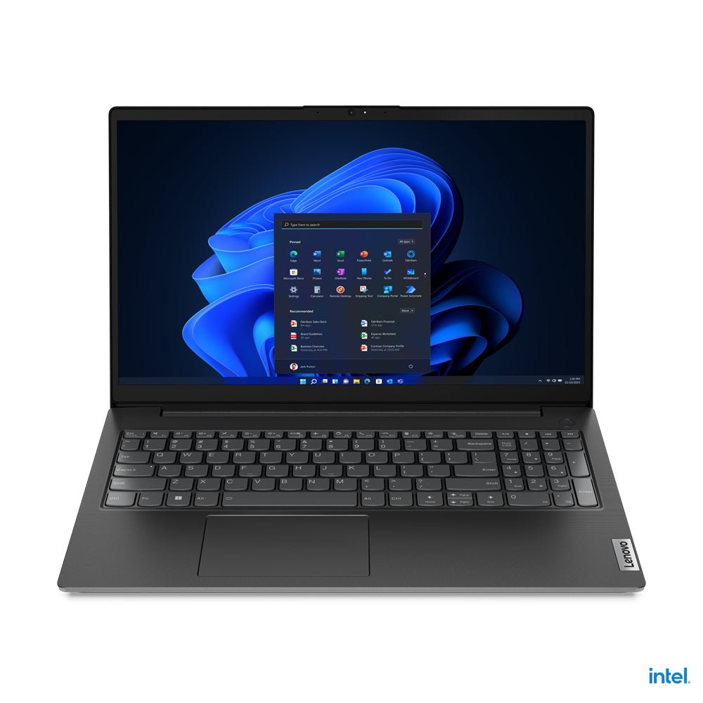 Lenovo V V15 Intel® Core™ i5 i5 - 12500H Computer portatile 39,6 cm (15.6&#34;) Full HD 8 GB DDR4 - SDRAM 256 GB SSD Wi - Fi 6 (802.11ax) Windows 11 Pro Nero - puntoluceled