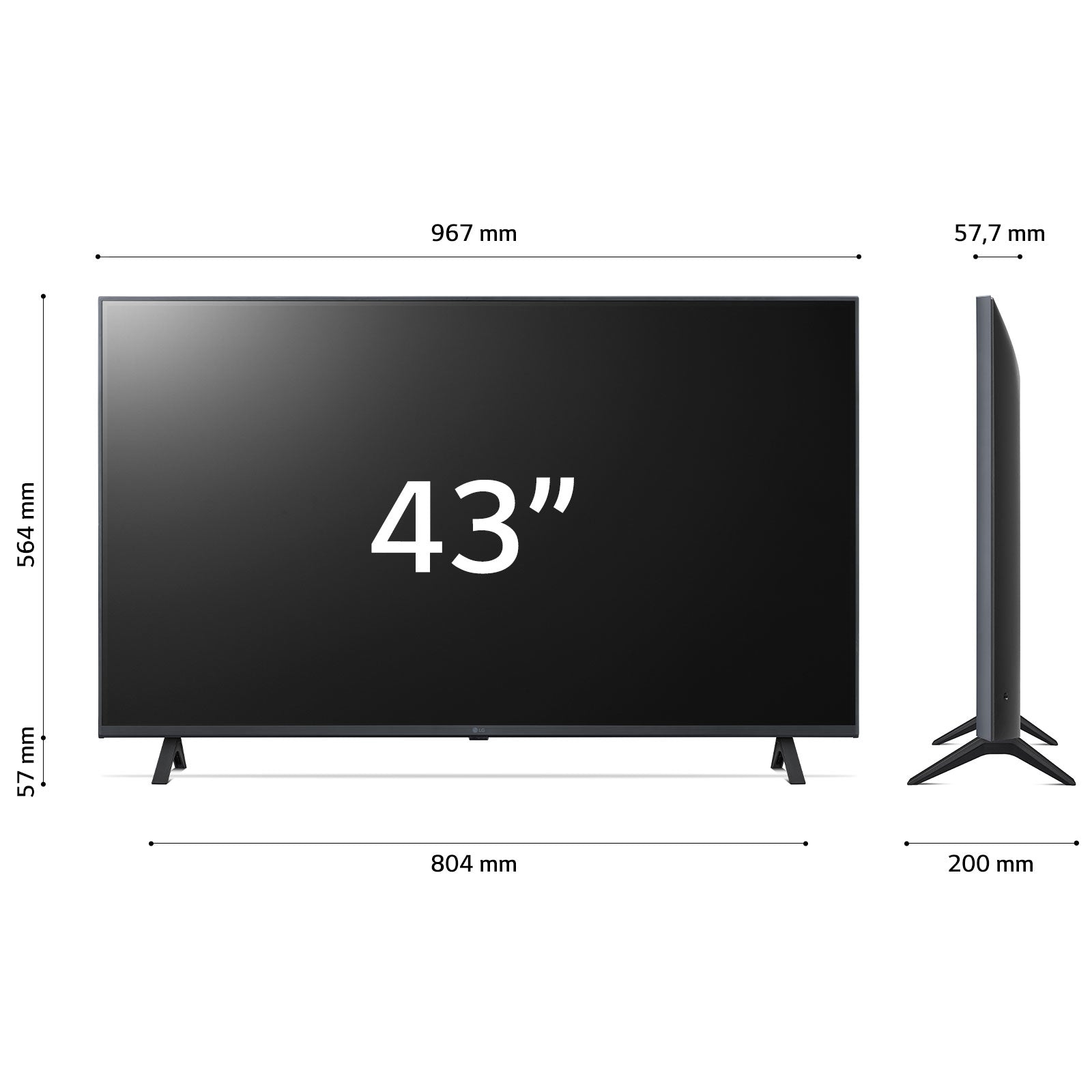 LG UHD 43'' Serie UR78 43UR78006LK, TV 4K, 3 HDMI, SMART TV 2023 - puntoluceled