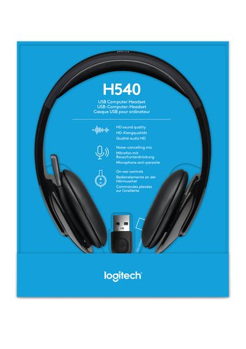 Logitech H540 Auricolare Cablato A Padiglione Ufficio USB tipo A Nero - puntoluceled