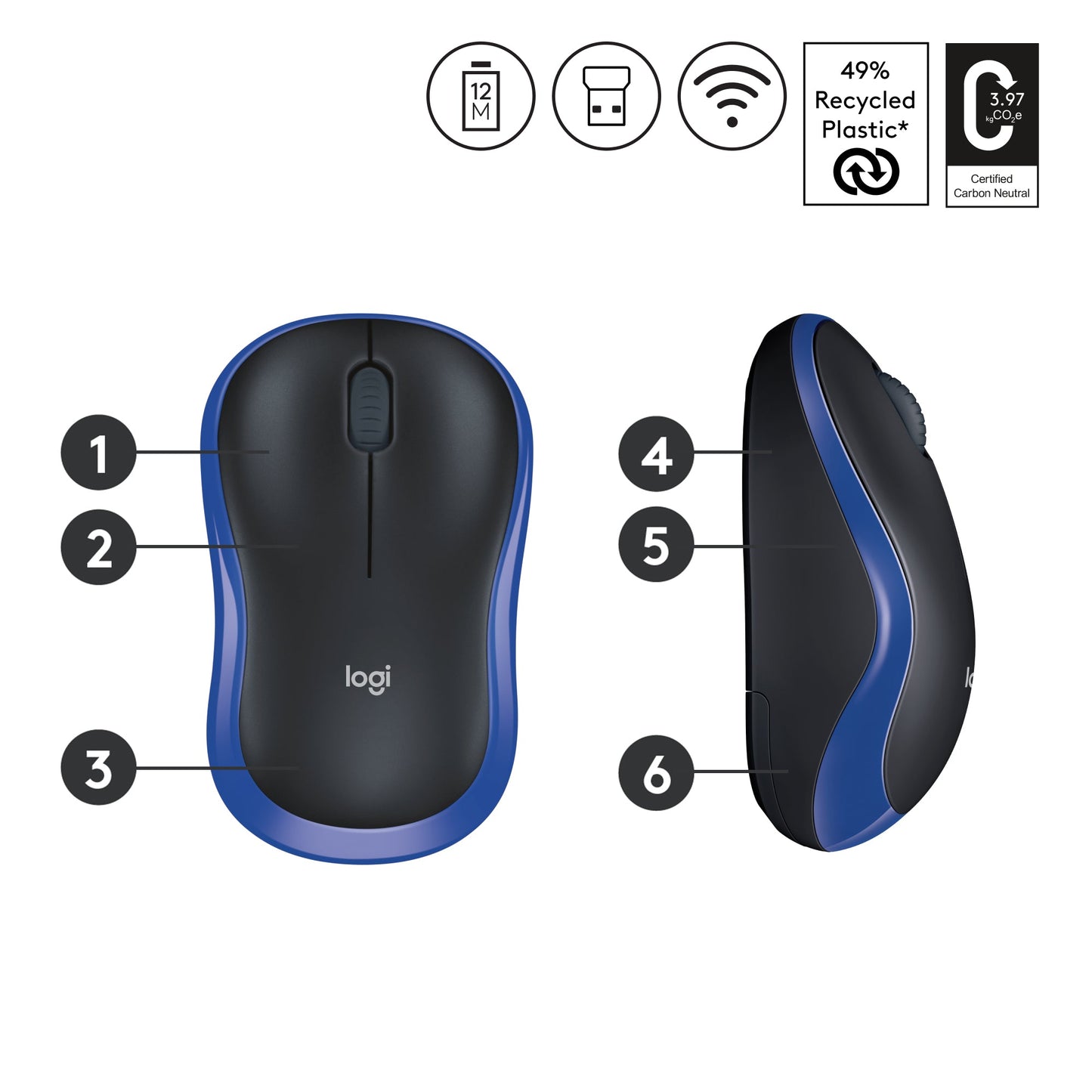 Logitech LGT - M185B - puntoluceled