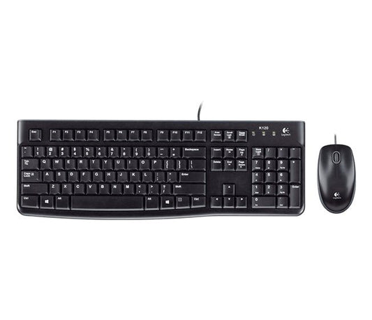 Logitech MK120 Combo Tastiera e Mouse con Filo per Windows, Mouse Ottico Cablato, Tastiera di Dimensioni Standard, USB Plug - and - Play, Compatibile con PC, Laptop - puntoluceled