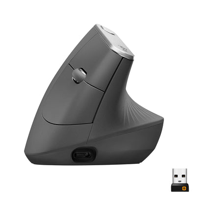 Logitech MX Vertical mouse Ufficio Mano destra RF senza fili + Bluetooth Ottico 4000 DPI - puntoluceled