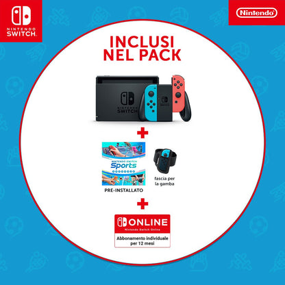 Nintendo Switch+ Switch Sports+NSO 12m - puntoluceled