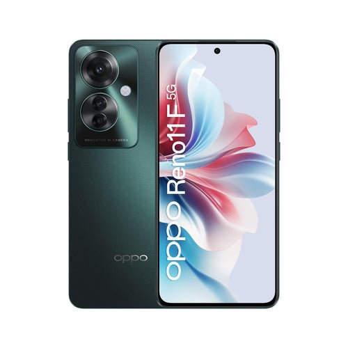 OPPO Reno Reno11 F 5G Smartphone, AI Tripla fotocamera 64+8+2MP, Selfie 32MP, Display 6.7” 120HZ AMOLED FHD+, 5000mAh, RAM 8(Esp4GB/6GB/8GB)+ROM 256GB (esp2TB), [Versione Italia], Palm Green - puntoluceled