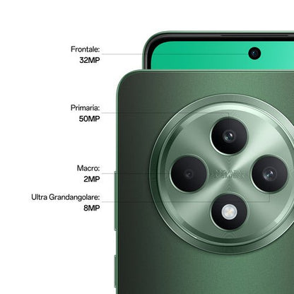 OPPO Reno12 FS 5G AI Smartphone, Tripla fotocamera 50+8+2MP, Selfie 32MP, Display 6.67” 120HZ AMOLED FHD+, 5000mAh, RAM 24 GB (12+12) + ROM 512GB, [Versione Italia], Olive Green - puntoluceled