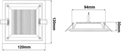 Pannello Led incasso Quadrato cornice plexiglass effetto vetro lucido Luce 3in1 - puntoluceled