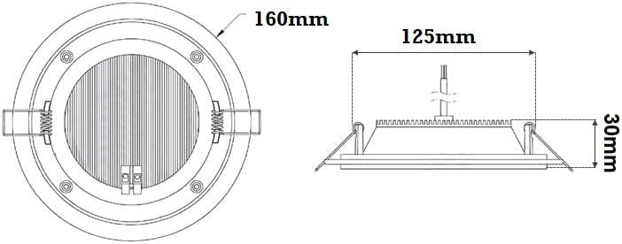 Pannello Led incasso Rotondo cornice in plexiglass effetto vetro lucido - puntoluceled