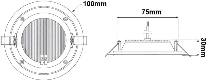 Pannello Led incasso Rotondo cornice in plexiglass effetto vetro lucido - puntoluceled