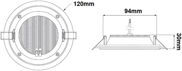 Pannello Led incasso Rotondo cornice in plexiglass effetto vetro lucido - puntoluceled