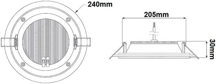 Pannello Led incasso Rotondo cornice in plexiglass effetto vetro lucido - puntoluceled