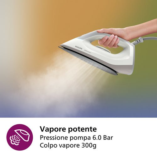 Philips 2000 series PSG2000/80 Ferro da stiro generatore di vapore, 2400W, 1.4L, Piastra in ceramica - puntoluceled