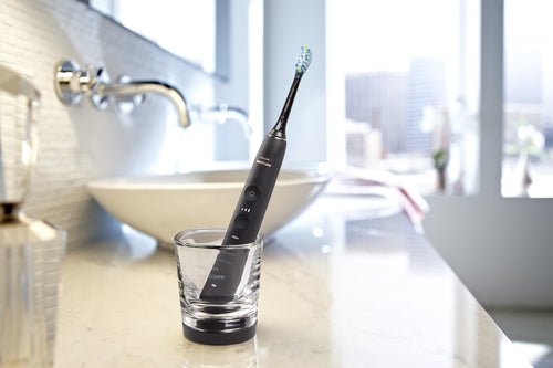 Philips DiamondClean 9000 Sonicare Spazzolini Elettrici Sonici con App, confezione da 2 Spazzolini Neri HX9914/54 - puntoluceled