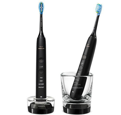 Philips DiamondClean 9000 Sonicare Spazzolini Elettrici Sonici con App, confezione da 2 Spazzolini Neri HX9914/54 - puntoluceled