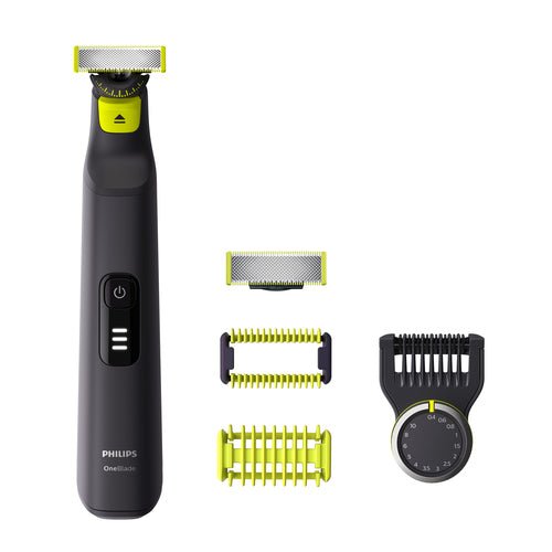 Philips OneBlade Pro 360 Face & Body Rasoio, Regolabarba e Rifinitore con Pettine di Precisione Regolabile 14 Lunghezze QP6541/15 - puntoluceled