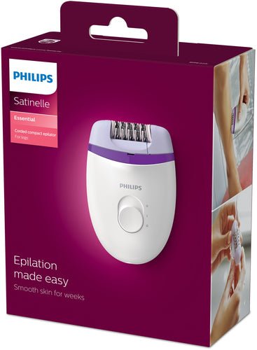 Philips Satinelle Essential Epilatore compatto, con filo, per gambe - puntoluceled