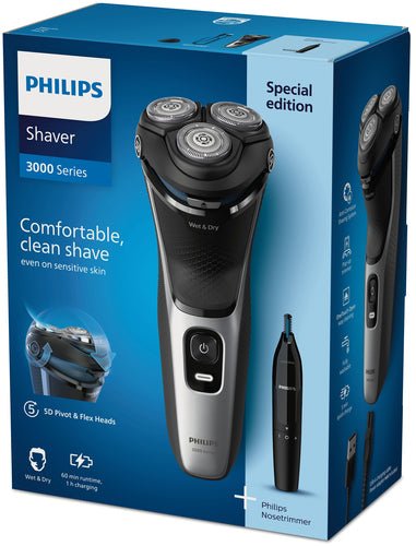 Philips Shaver 3000 Series S3143/02 Rasoio elettrico Wet & Dry - puntoluceled