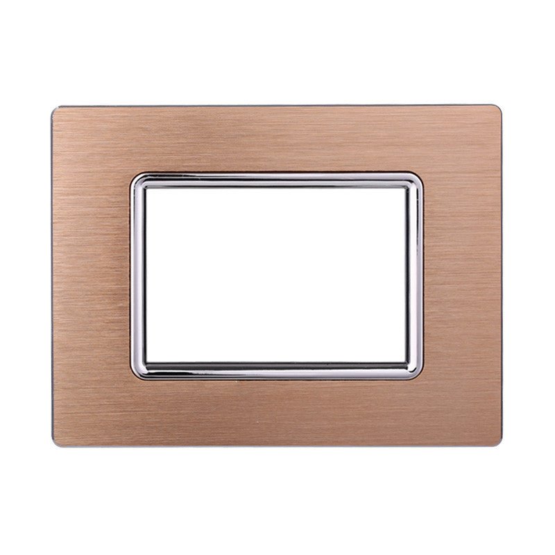 Placca Alluminio Metallo Compatibile con Bticino Living Light Satinato Spazzolato - puntoluceled