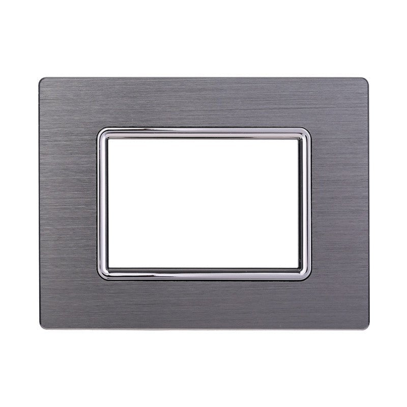 Placca Alluminio Metallo Compatibile con Bticino Living Light Satinato Spazzolato - puntoluceled