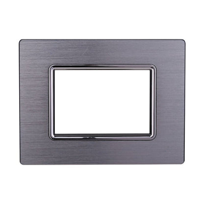 Placca Alluminio Metallo Compatibile con Bticino Living Light Satinato Spazzolato - puntoluceled